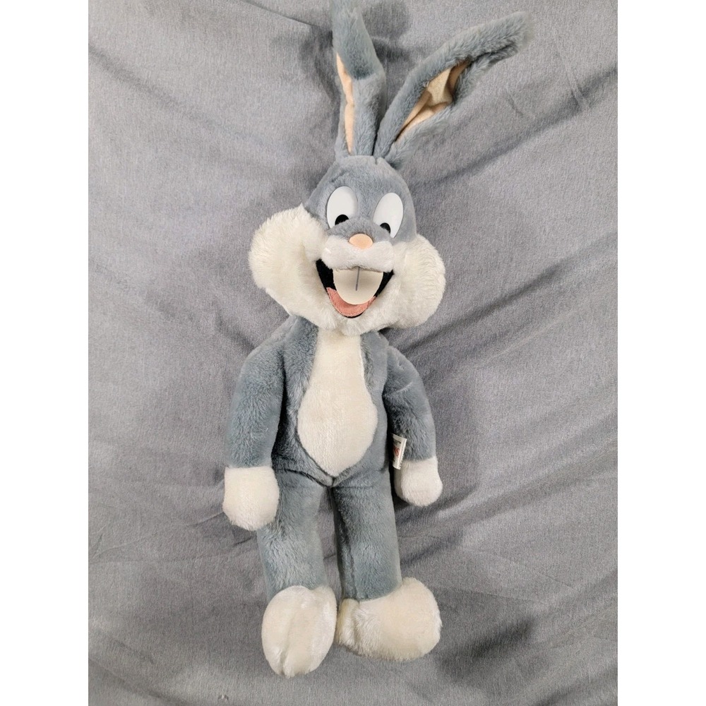 Vtg 1989 Bugs Bunny Plush‎ Warner Bros. Looney Stuffed Toy 20" Mighty Star 1656